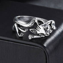 Лидер продаж Винтаж 3D спящий котенок Стиль кольцо для Для мужчин Для женщин Для мужчин указательный палец открытые Регулируемые кольца Размеры мужской, ювелирное изделие, подарок 2024 - купить недорого