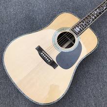 FACTORY CUSTOM 41 inch D Model acoustic guitar,real abalone binding,Solid Spruce top,6 strings Electric guitar, Free shipping 2024 - buy cheap