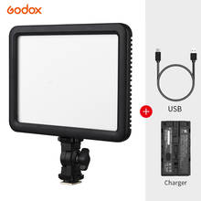 Godox-luz LED continua para cámara, lámpara de estudio de vídeo + adaptador para aro de cámara de luz led para maquillaje, P120C 3300K ~ 5600K 2024 - compra barato