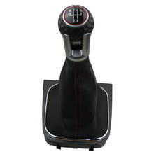 5 Speed Car Gear Shift Knob Gearstick Gaiter Boot Kit For VW Golf 5 Golf 6 MK5/6 Jetta 2005-2014 Black Leather Gear Shift Knob 2024 - buy cheap