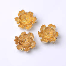 10 un 25mm conector charmoso flor cobre conjunto em branco achados faça-você-mesmo amuletos para fazer jóias 2024 - compre barato