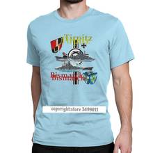 Camisetas De Tirpitz y Bismarck para hombre, camisetas impresionantes del juego de guerra de la Marina de la historia del mundo de los barcos de guerra, camisetas de cuello redondo, camisetas de algodón para fiesta 2024 - compra barato