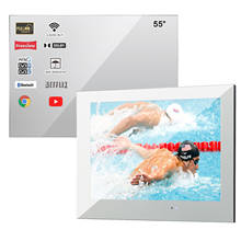 Souria-televisor inteligente LED de 55 pulgadas, resistente al agua, para baño, sala de Sauna, IP66, pantalla grande montada en la pared (espejo/Color negro) 2024 - compra barato