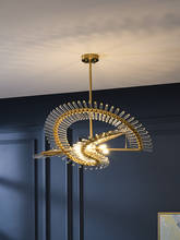 Современный роскошный светодиодный светильник-люстра в скандинавском стиле, креативные подвесные лампы для гостиной, декор для отеля, освещение для ресторана 2024 - купить недорого