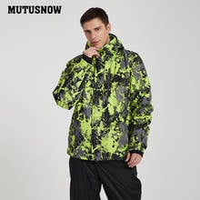 Jaqueta de esqui masculina, casaco impermeável e respirável resistente ao vento para homens, roupa de inverno masculina-30 graus, casaco de ski snowboard 2024 - compre barato