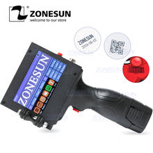 ZONESUN QR Bar batch code date serial number logo expiry date label portable handheld thermal Digital inkjet printer 2024 - buy cheap