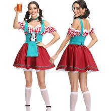 German Oktoberfest Beer Girl Costume Women Sexy Bavaria Ethnic Beer Maid Wench Dirndl 2024 - buy cheap