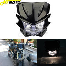 Black Motocross 12V 35W Headlight Headlamp Universal for Honda Kawasaki 1000 250R ZX6R ZX10R KLX140 Street Bike Head Lamp 2024 - buy cheap
