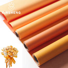 Orange Flower Wrapping Paper Two-tone Craft Paper Wedding Christmas Decoration Paper Bouquet Packaging Material 2024 - buy cheap