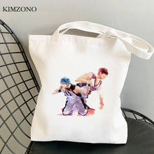 Kuroko nenhuma cesta sacola de compras tote algodão shopper lona bolsas de tela saco de juta pano bolsa compra tecido cabas 2024 - compre barato