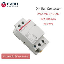 Controlador de interruptor de Contactor Modular 2NO 2NC 1NO 1NC para hogar, casa y Hotel, carril Din, 32-63A, 220V, 230V, 50/60Hz 2024 - compra barato