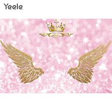 Yeele Baby Birthday Party Light Bokeh Angel Wings Crown Newborn Baby Shower Photography Backdrop Backgrounds For Photo Studio 2024 - buy cheap