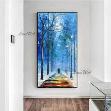 Frameless Tree Knife Abstract Oil Painting Wall Art Home Decoration Picture Handmade On Canvas Unframed 2024 - buy cheap