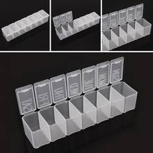 Portable 7Day  Braille Transparent Tablet Pill Capsule Vitamin Organizer Container Storage Box 2024 - buy cheap