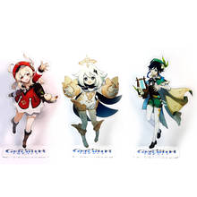 Genshin Impact characters Paimon Klee Venti acrylic standee figurines desk decoration cake topper anime 2024 - buy cheap