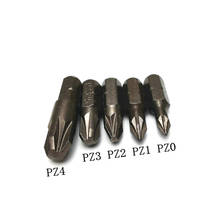 Mini chave de fenda magnética, 5 peças 1/4 "s2 broca elétrica mini curta poidriv pz0 pz1 pz2 pz3 pz4 chave de fenda ferramenta 2024 - compre barato
