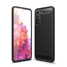 Funda de fibra de carbono suave para Samsung Galaxy S21 FE, carcasa protectora trasera, para teléfono Samsung Galaxy S21 FE 2024 - compra barato