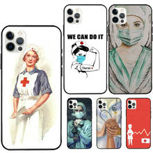 Cartoon Medicine Doctor Nurse Case For iPhone 13 Pro Max XS XR X Cover For iPhone 11 12 Pro Max 7 8 Plus SE Phone Case 2024 - buy cheap