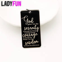 God Serenity Courage Wisdom Charm Stainless Steel God Grant Me The Serenity...  Charms High Polish Mirror Surface Pendant 2024 - buy cheap