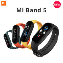 Nuevo Xiaomi Mi Band 5 pulsera inteligente 4 colores AMOLED pantalla táctil Miband 5 pulsera Fitness Monitor de ritmo cardíaco impermeable 2024 - compra barato