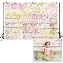HUAYI Photo Background Newborns Baby Child Photography Backdrops Studio Floral Wooden Printed Photoshoot Backdrop US182 2024 - buy cheap