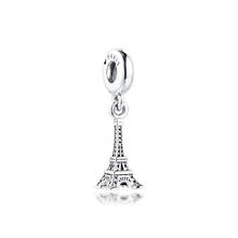 Подходит для браслетов Pandora Beads подвески в виде башни 100% оригинальное женское серебряное ювелирное изделие, бесплатная доставка 2024 - купить недорого