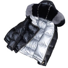 Real Fur Coat Natural Fox Fur Collar 2021 Winter Jacket Women Loose Short Down Coat White Duck Down Jacket Thick Warm Down Parka 2024 - buy cheap