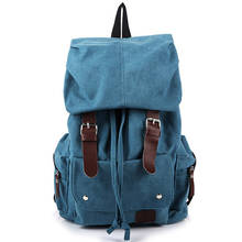 New fashion men's backpack vintage canvas backpack school bag men's travel bags large capacity travel laptop backpack bag 2024 - buy cheap