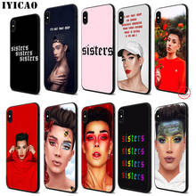 IYICAO James Charles negro suave funda de silicona para iPhone 11 Pro Xr Xs Max X o 10 8 7 6 6S Plus 5 5S SE 2024 - compra barato