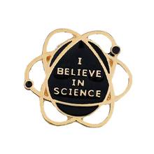 Брошь "Наука", "Я верю в науку", булавка вокруг Земли, брошь, значок для фанатов, брошь на рубашку 2024 - купить недорого