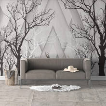 Milofi-papel tapiz 3D personalizado, mural de madera tridimensional, decoración nórdica de fondo de pared, papel tapiz de pintura 2024 - compra barato