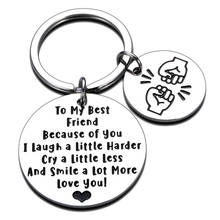 Best Friend Birthday Christmas Gifts for Women Men Girl Boy Sister Brother Thank You Gift for BFF Bestie Friendship Key Chain 2024 - buy cheap