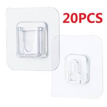 2021 Double-Sided Adhesive Wall Hooks Hanger Strong Transparent Hooks Suction Cup Sucker Wall Storage Holder For Kitchen Bathroo 2024 - buy cheap