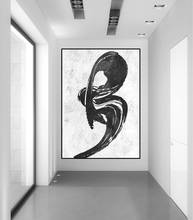 Black And White Abstract Painting Canvas Wall Art Original Abstract Painting Extra Large Wall Art Canvas Painting Home Decor 2024 - buy cheap