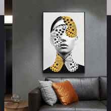 Mariposa creativa abstracta para mujer, impresiones artísticas de pared, póster, pinturas en lienzo, imágenes para sala de estar, decoración del hogar 2024 - compra barato