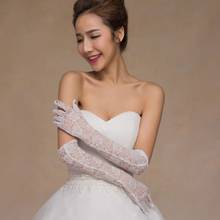 Wedding Dress Accessories Charm Bridal Gloves White Lace with Finger Long Glove Elegant Lady Bride Prom Jewelry U90E 2024 - buy cheap