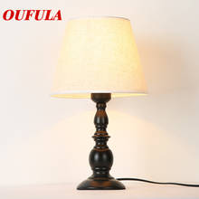OUFULA-lámpara de mesa de tela para vestíbulo, luz de escritorio, decoración creativa, para oficina, sala de estar, cama, Hotel 2024 - compra barato