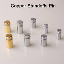 Sujetadores acrílicos de cobre sólido, soportes dorados/cromados, tornillos de cartelera, GF43, 5 tamaños, 8 Uds. 2024 - compra barato