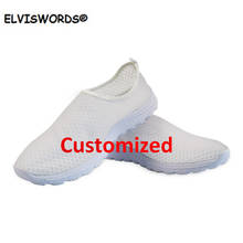 ELVISWORDS Customize Image/Logo/Name/Text Women's Sneakers Flats Spring Summer Ladies Air Mesh Comfortable Shoes Woman Beach 2024 - buy cheap