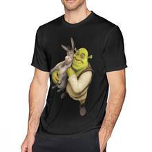 Camiseta de Shrek y Donkey para hombre, camiseta de moda, camiseta de manga corta con estampado de algodón impresionante 2024 - compra barato