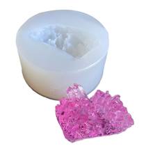 Simulação original pedra cristal cluster resina cola epoxy molde diy silicone 652b 2024 - compre barato