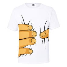 Fashion Funny Big Finger 3d T Shirts Street Style Hip Hop Men Women T-shirt Short Sleeve O-neck Homme 3D T-shirts Tee Shirt Tops 2024 - buy cheap