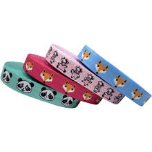 Animal Ribbon 10Yards 16mm Fox Cows Panda Fold over Elastic bands Baby Headband Girls Hair ties Hair Accessories Craft Supply 2024 - buy cheap