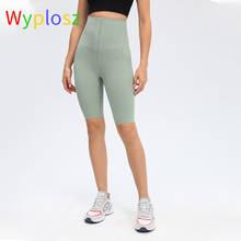 Wyplosz yoga shorts feminino leggings para fitness exercício sem costura botão invisível correndo esporte workout cintura alta 2024 - compre barato