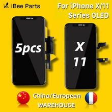 IBee-piezas para iPhone X, XS, XR, 11, LCD, OEM, pantalla táctil de cristal Oled, 5 unidades, almacén europeo 2024 - compra barato