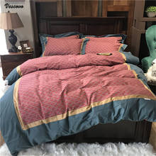 VESCOVO Cotton lattice sanding duvet cover set comforter cover bed sheet warm autumn winter bedding set for king bed 2024 - buy cheap