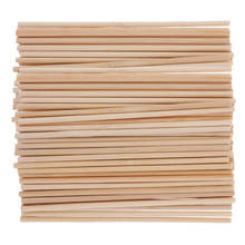 100Pack 4mm Balsa Wood Unfinished Wood Round Stick Dowel Rod DIY Craft 150mm 2024 - buy cheap