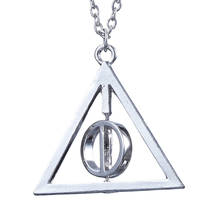 20pcs/lot Wholesale Fashion Jewelry Charm Potter DEATHLY HALLOWS LOGO METAL NECKLACE,original factory supply 2024 - buy cheap