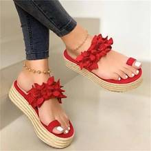New Women Summer Sandals Ladies Open Toe Wedge heel flowers Platform red Shoes Woman Fashion Comfort Casual Female Sandalias 2024 - buy cheap