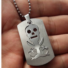 30 Stainless Steel Game Anime Skull devil Skeleton Necklace Pirate sign Double Layer Detachable Skull Taro Necklace jewelry 2024 - buy cheap